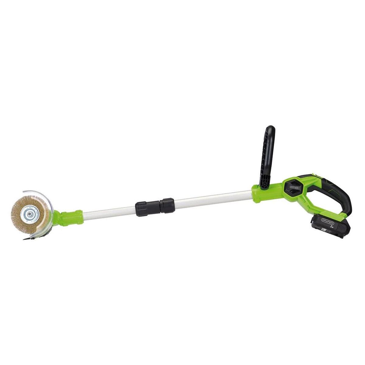 Draper 18V Cordless Weed Remover 115mm with 2.0Ah Li-Ion Battery Charger and Interchangeable Brushes - Image 4