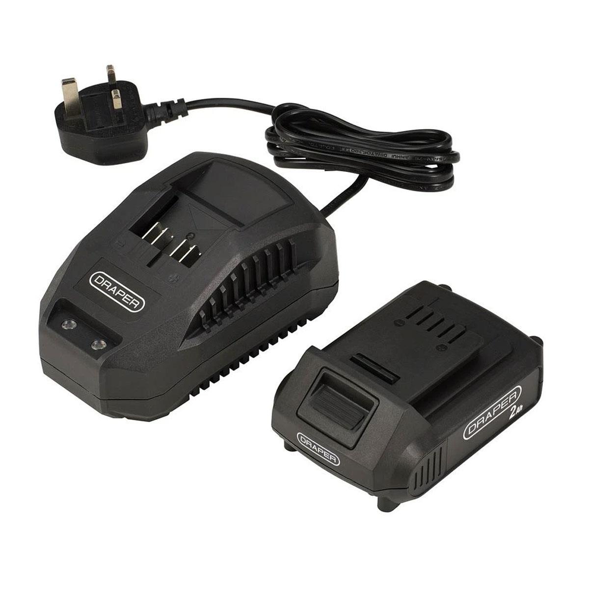 Draper 18V Cordless Weed Remover 115mm with 2.0Ah Li-Ion Battery Charger and Interchangeable Brushes - Image 5