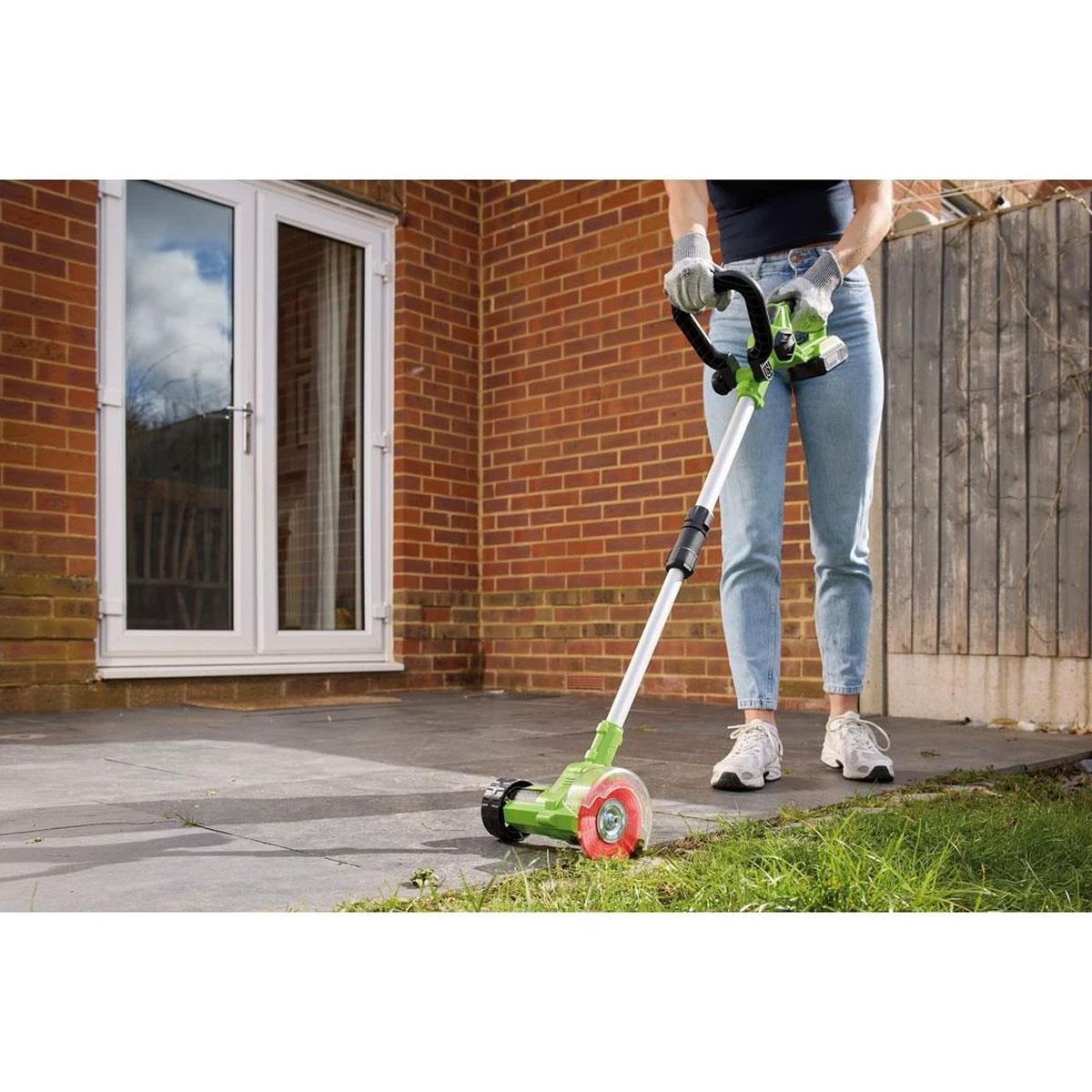 Draper 18V Cordless Weed Remover 115mm with 2.0Ah Li-Ion Battery Charger and Interchangeable Brushes - Image 11