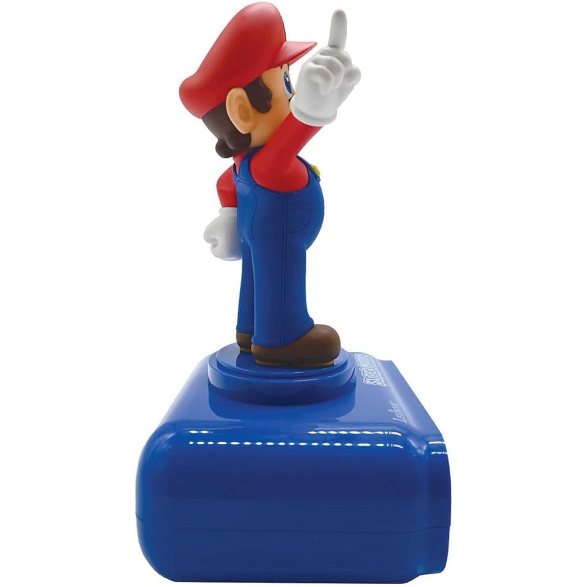 Lexibook Super Mario Digital Alarm Clock with Snooze Sound Effects Backlit LCD Blue/Red - Image 5
