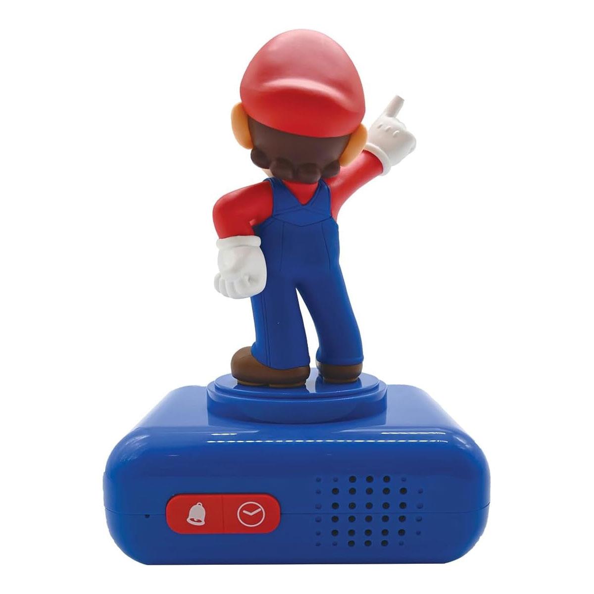 Lexibook Super Mario Digital Alarm Clock with Snooze Sound Effects Backlit LCD Blue/Red - Image 6