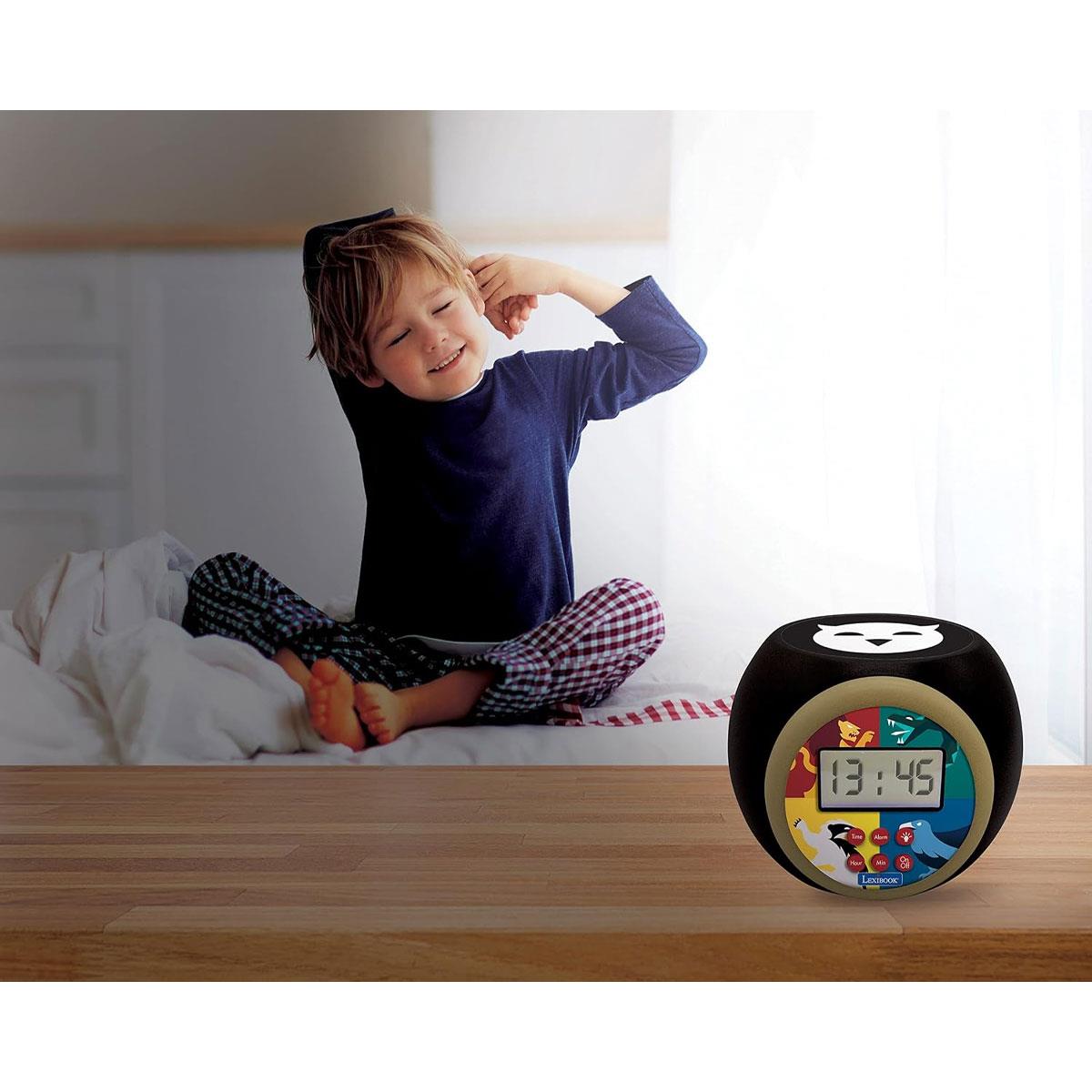 Lexibook Harry Potter Projector Alarm Clock Digital LCD Night Light 3-Color Ceiling Projection Black - Image 2