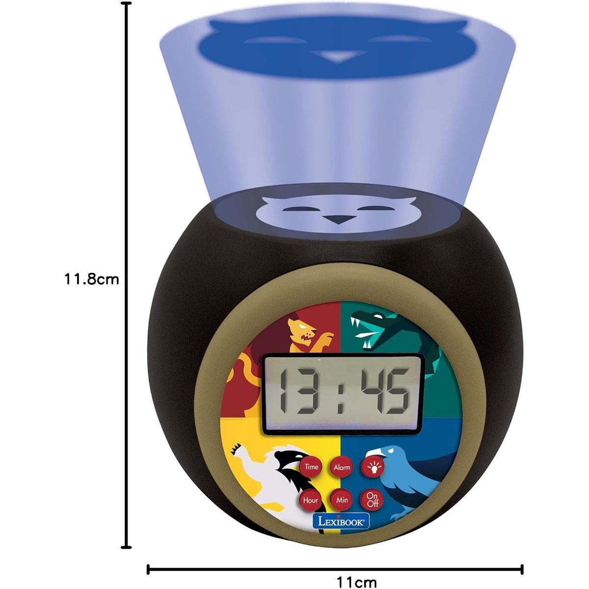 Lexibook Harry Potter Projector Alarm Clock Digital LCD Night Light 3-Color Ceiling Projection Black - Image 3