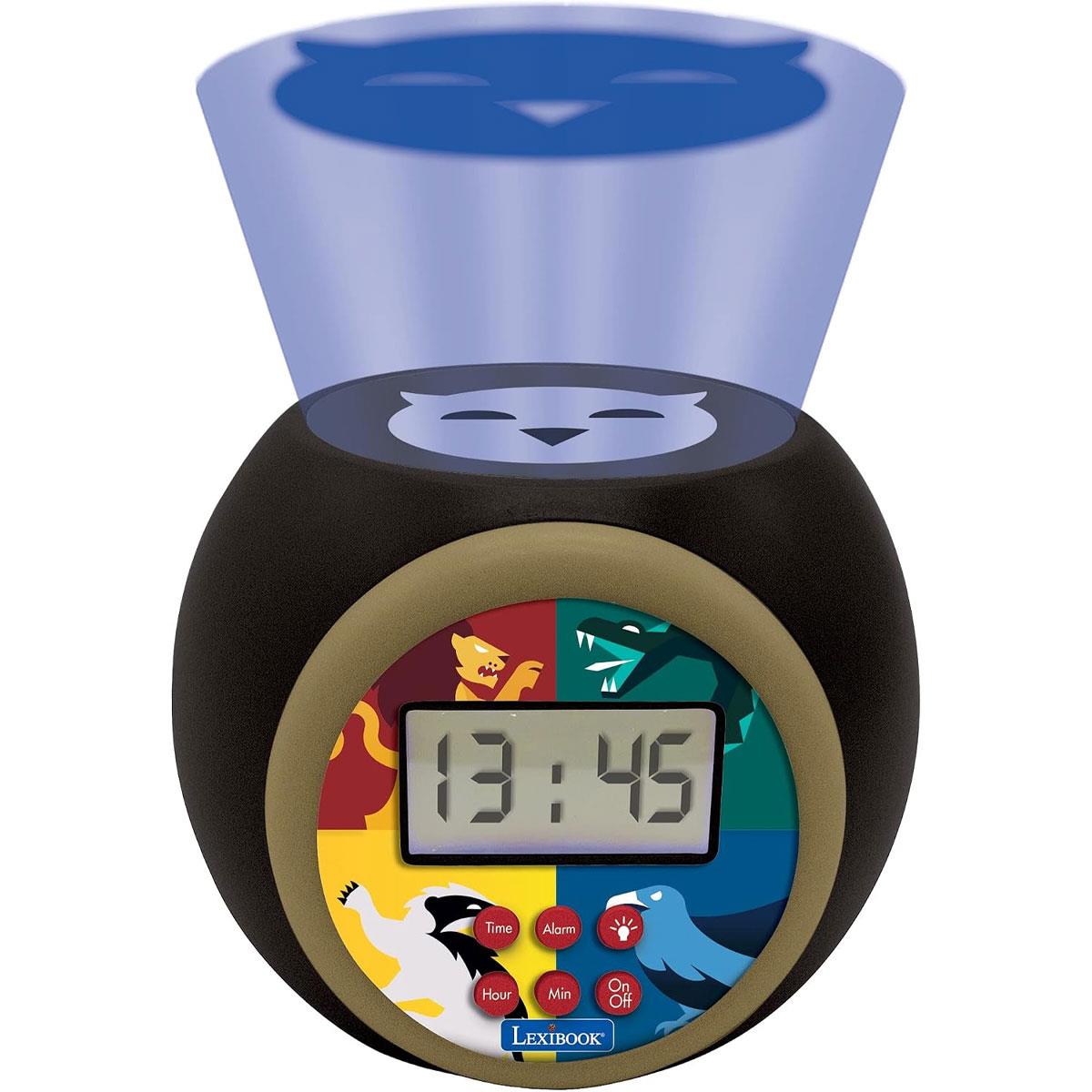 Lexibook Harry Potter Projector Alarm Clock Digital LCD Night Light 3-Color Ceiling Projection Black - Image 4