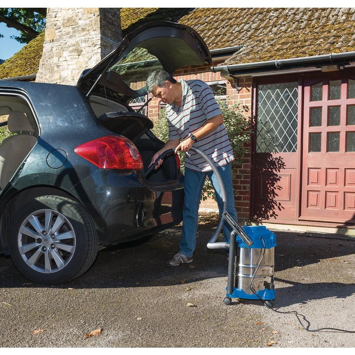Draper 1250W Wet and Dry Vacuum Cleaner 20L Stainless Steel Tank 230V with Blower Function - Image 5