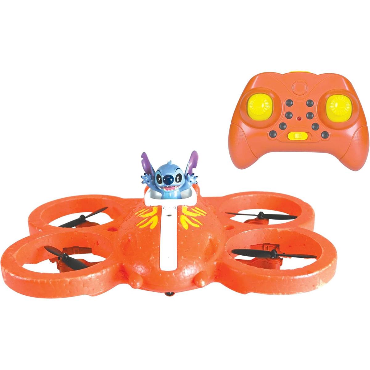 Lexibook Disney Stitch RC Flying Spaceship with 3D Figure Gesture Control Loops & Rechargeable Battery Multicolor