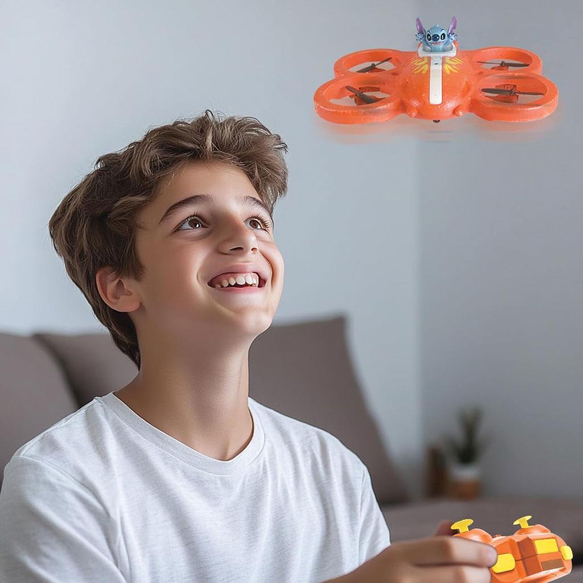 Lexibook Disney Stitch RC Flying Spaceship with 3D Figure Gesture Control Loops & Rechargeable Battery Multicolor - Image 2