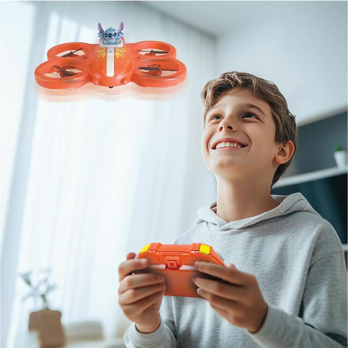 Lexibook Disney Stitch RC Flying Spaceship with 3D Figure Gesture Control Loops & Rechargeable Battery Multicolor - Image 7