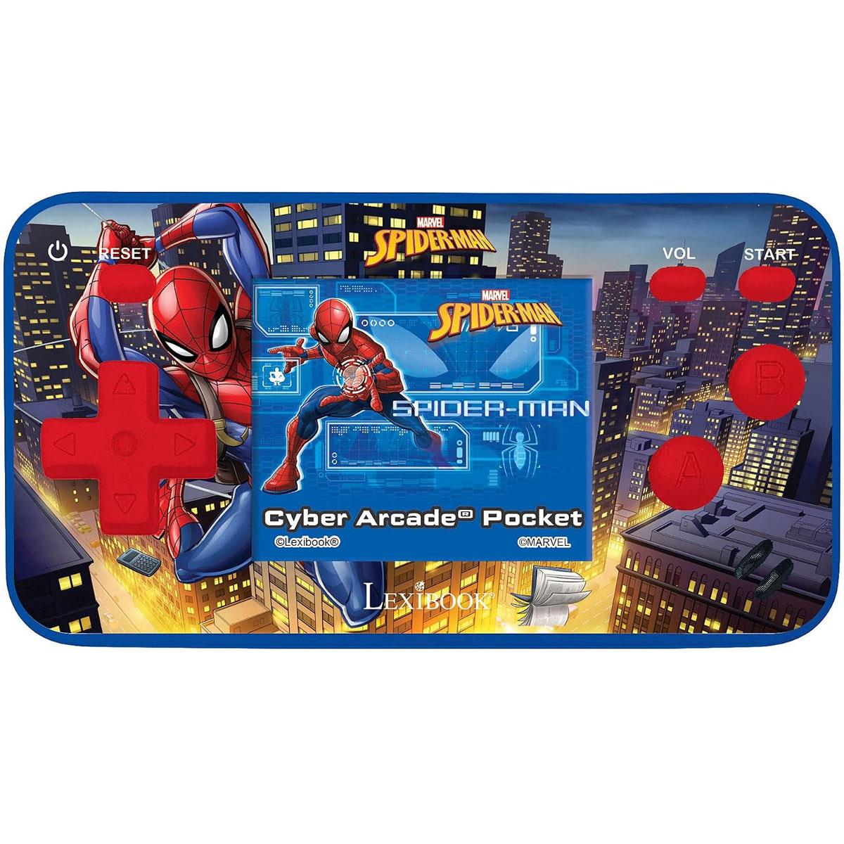 Lexibook Spider-Man Handheld Arcade Pocket Console 150 Games 1.8-inch LCD Red/Blue