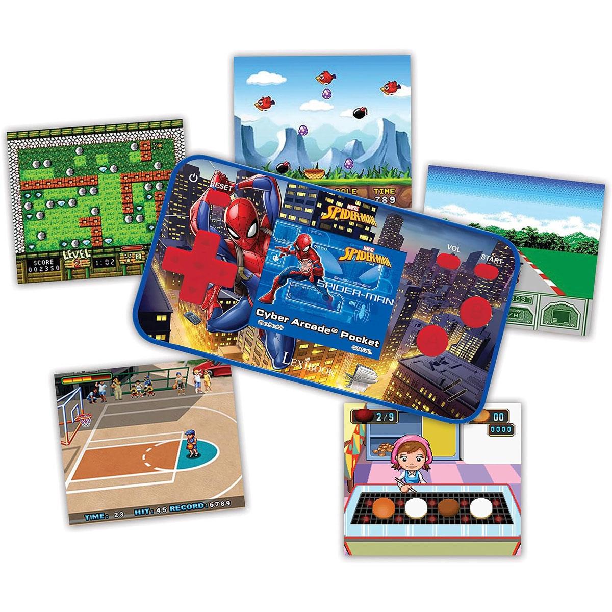 Lexibook Spider-Man Handheld Arcade Pocket Console 150 Games 1.8-inch LCD Red/Blue - Image 4