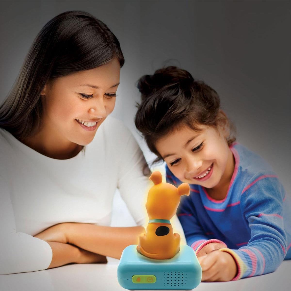 Lexibook Scooby-Doo Kids Digital Alarm Clock with LED Night Light LCD Backlit Display Snooze 6 Ringtones Brown/Blue - Image 2