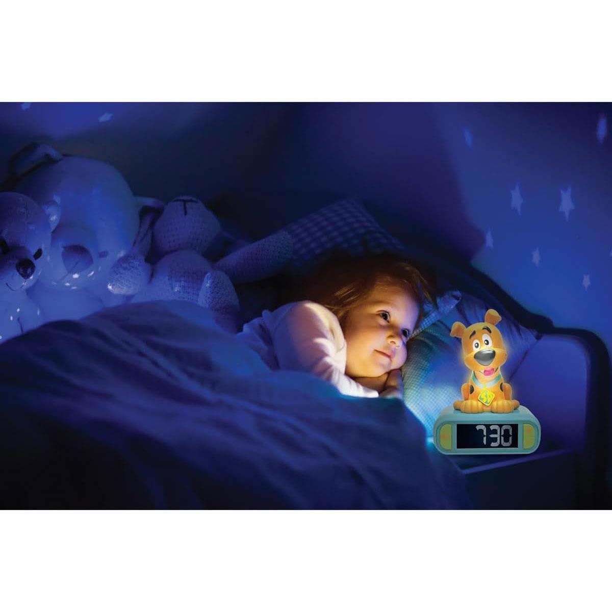 Lexibook Scooby-Doo Kids Digital Alarm Clock with LED Night Light LCD Backlit Display Snooze 6 Ringtones Brown/Blue - Image 5