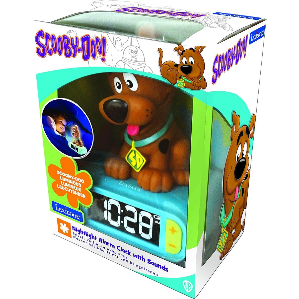 Lexibook Scooby-Doo Kids Digital Alarm Clock with LED Night Light LCD Backlit Display Snooze 6 Ringtones Brown/Blue - Image 6