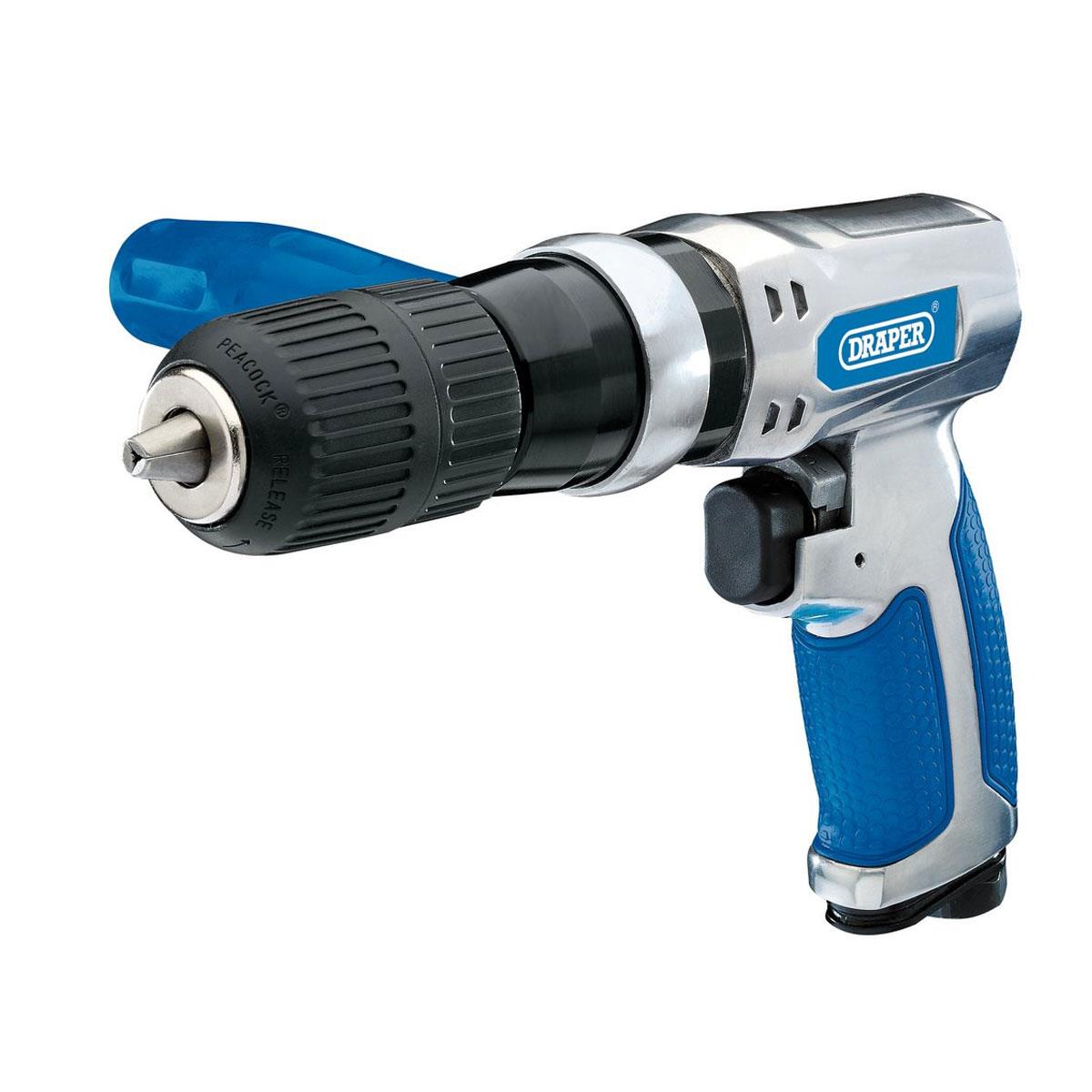 Draper Reversible Pneumatic Air Drill 13mm Keyless Chuck 700rpm 1/4" BSP 90psi - Image 2