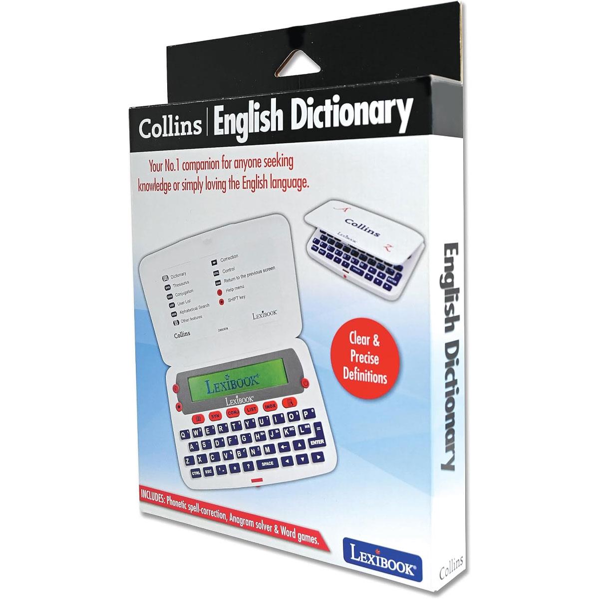 Lexibook Collins English Dictionary 13th Edition Electronic Dictionary with Thesaurus Spellchecker Blue/White - Image 5
