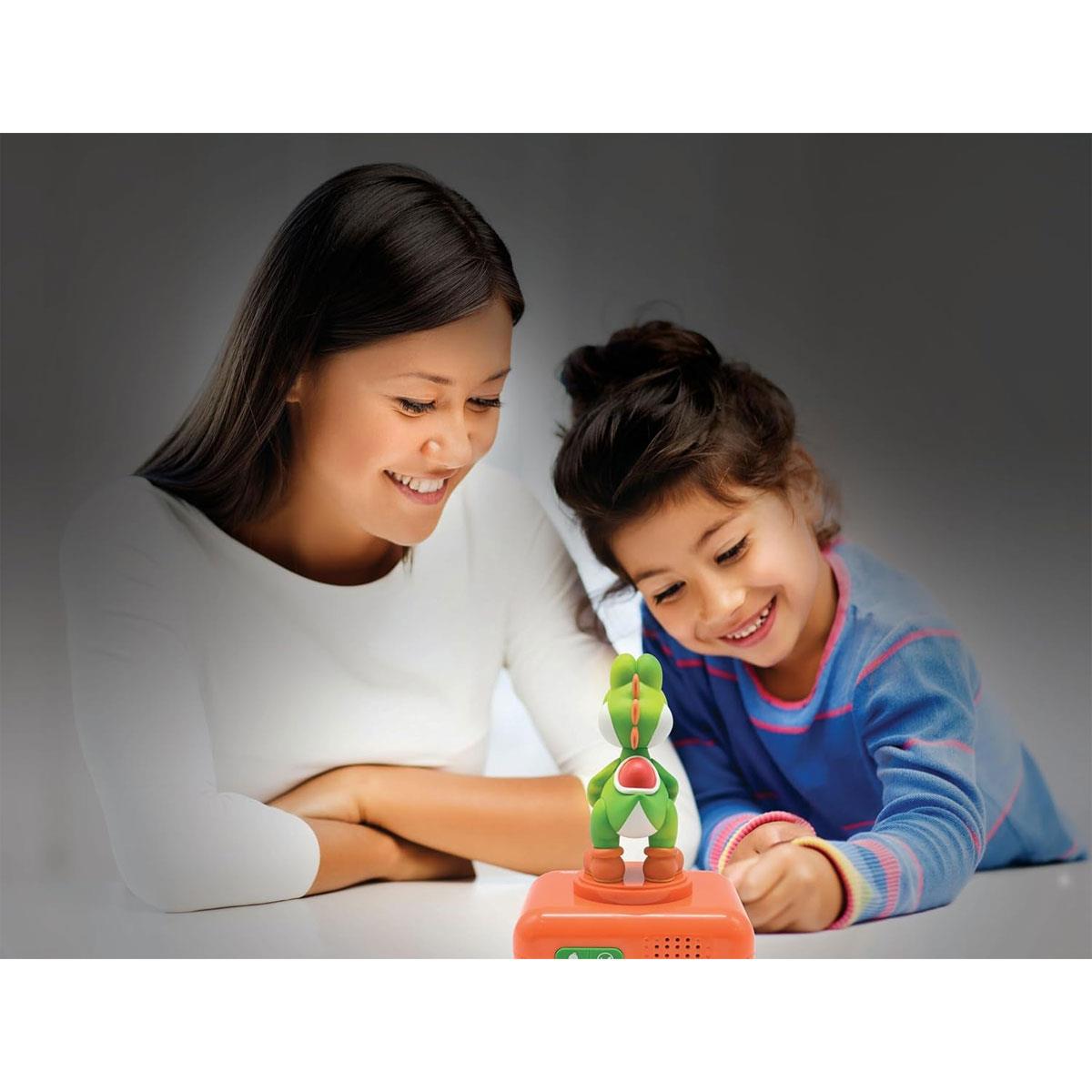 Lexibook Nintendo Super Mario Kids Alarm Clock with Yoshi Digital LCD Sound Effects Snooze Orange/Green - Image 2