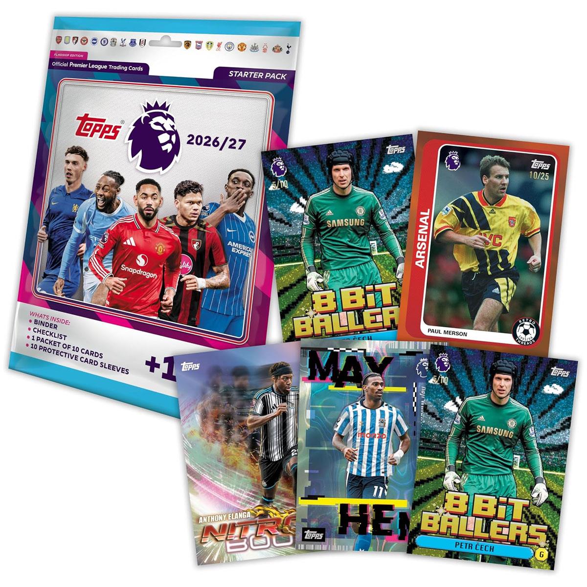 Topps Flagship Premier League 2026/27 Trading Cards Starter Pack Collector Album Binder Set 32 Cards Gold Lion