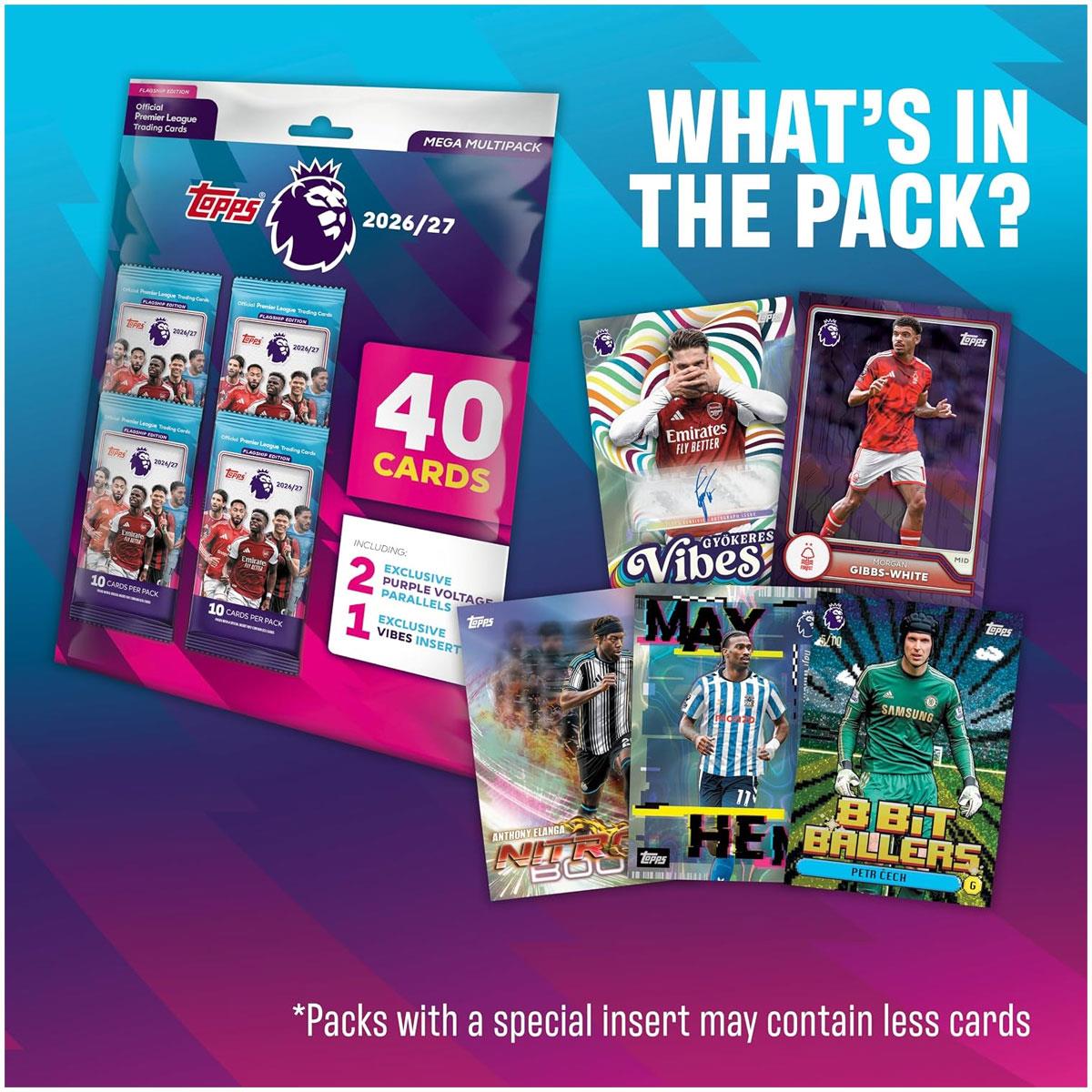 Topps Flagship Premier League 2026/27 Trading Cards Mega Multipack Includes 40 Cards with 2 Purple Voltage Parallels & 1 Vibes Insert - Image 7