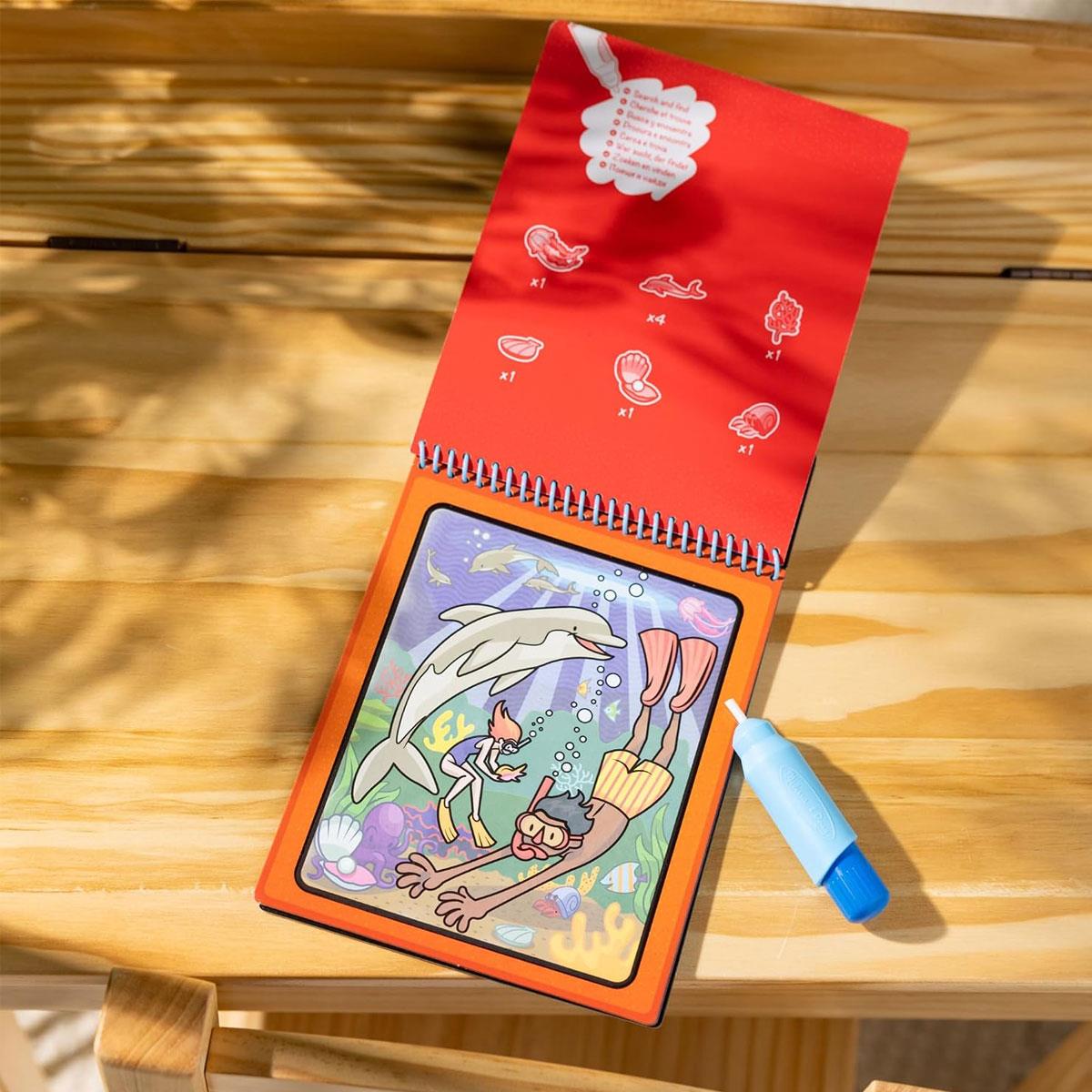 Melissa & Doug Water WOW! Adventure Reusable Water-Reveal Activity Pad with Pen 4 Pages Travel Book Ages 3+ - Image 9
