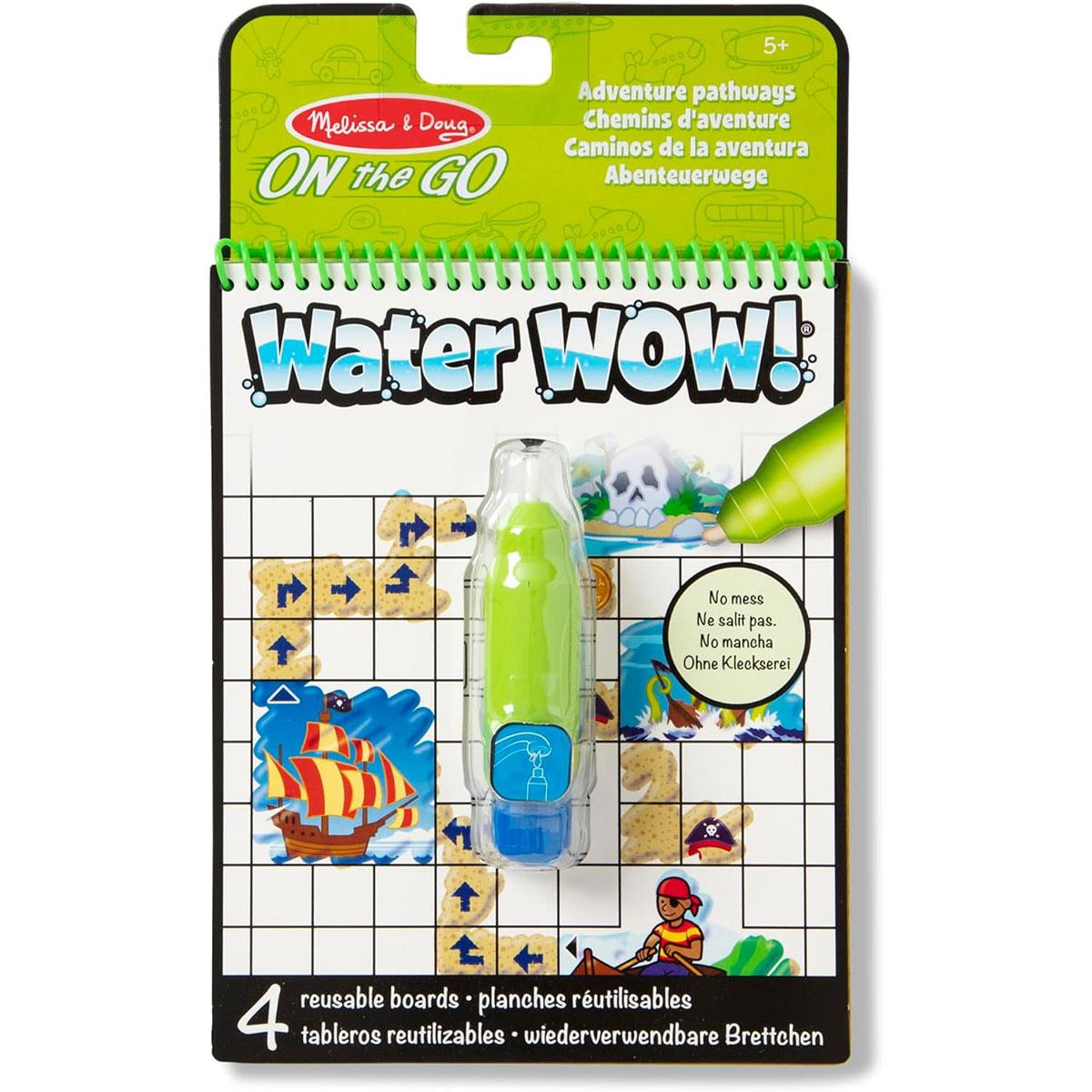 Melissa & Doug Water Wow! Adventure Pathways Reusable Water-Reveal Activity Pad with Pen 4 Boards Ages 5+ - Image 3
