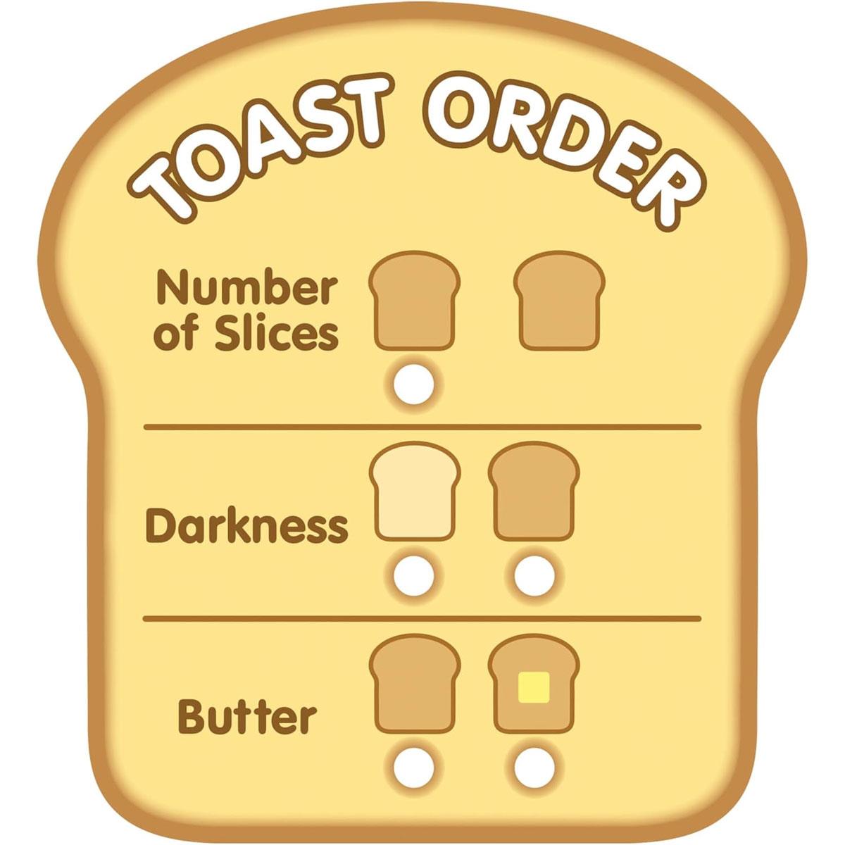 Melissa & Doug Wooden Bread & Butter Toaster Set Pretend Play Kitchen Toy Multicolor Child-Size Ages 3+ - Image 4