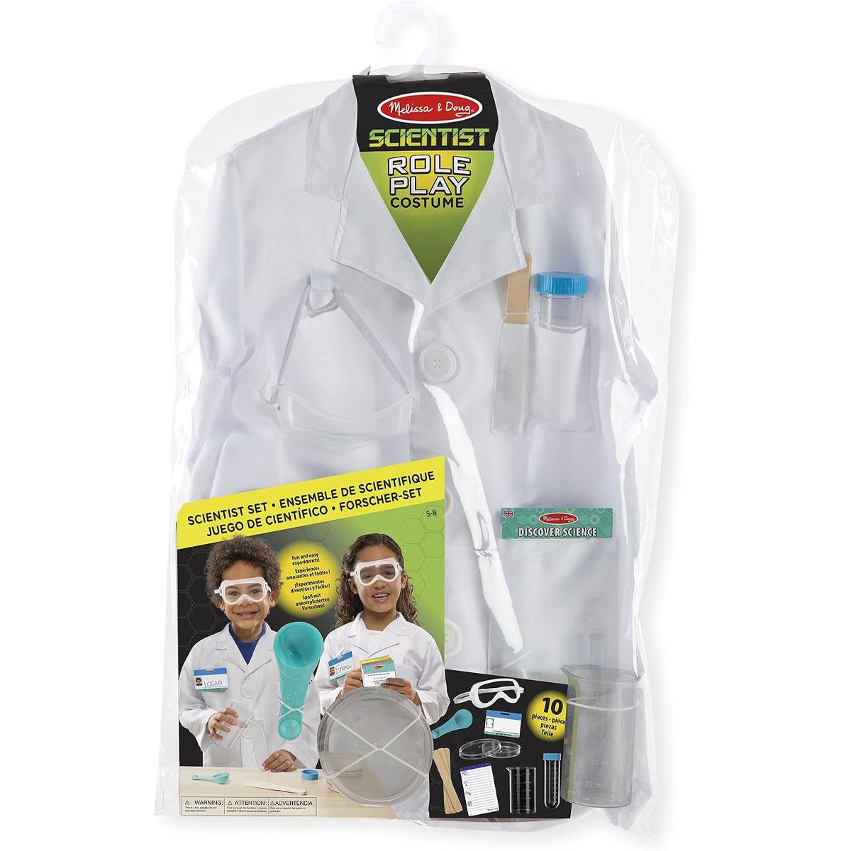 Melissa & Doug Scientist Role Play Costume Set Lab Coat & Science Accessories White Ages 5-8 - Image 5