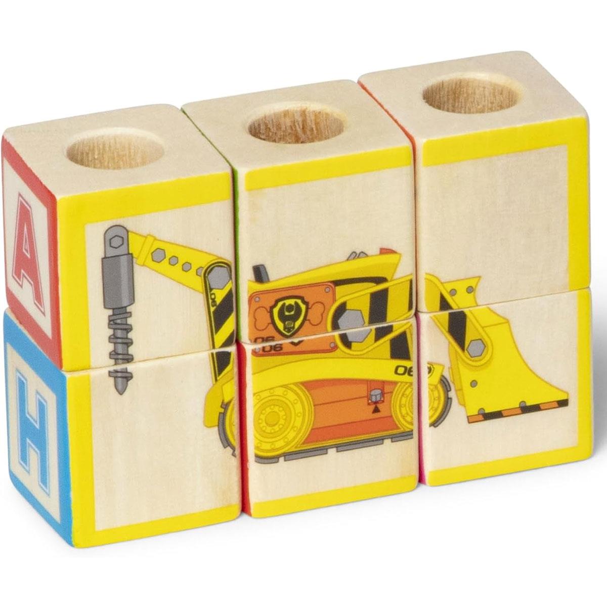 Melissa & Doug PAW Patrol Wooden ABC Block Truck with 33 Pieces Alphabet & Number Blocks Multicolor Ages 3+ - Image 8