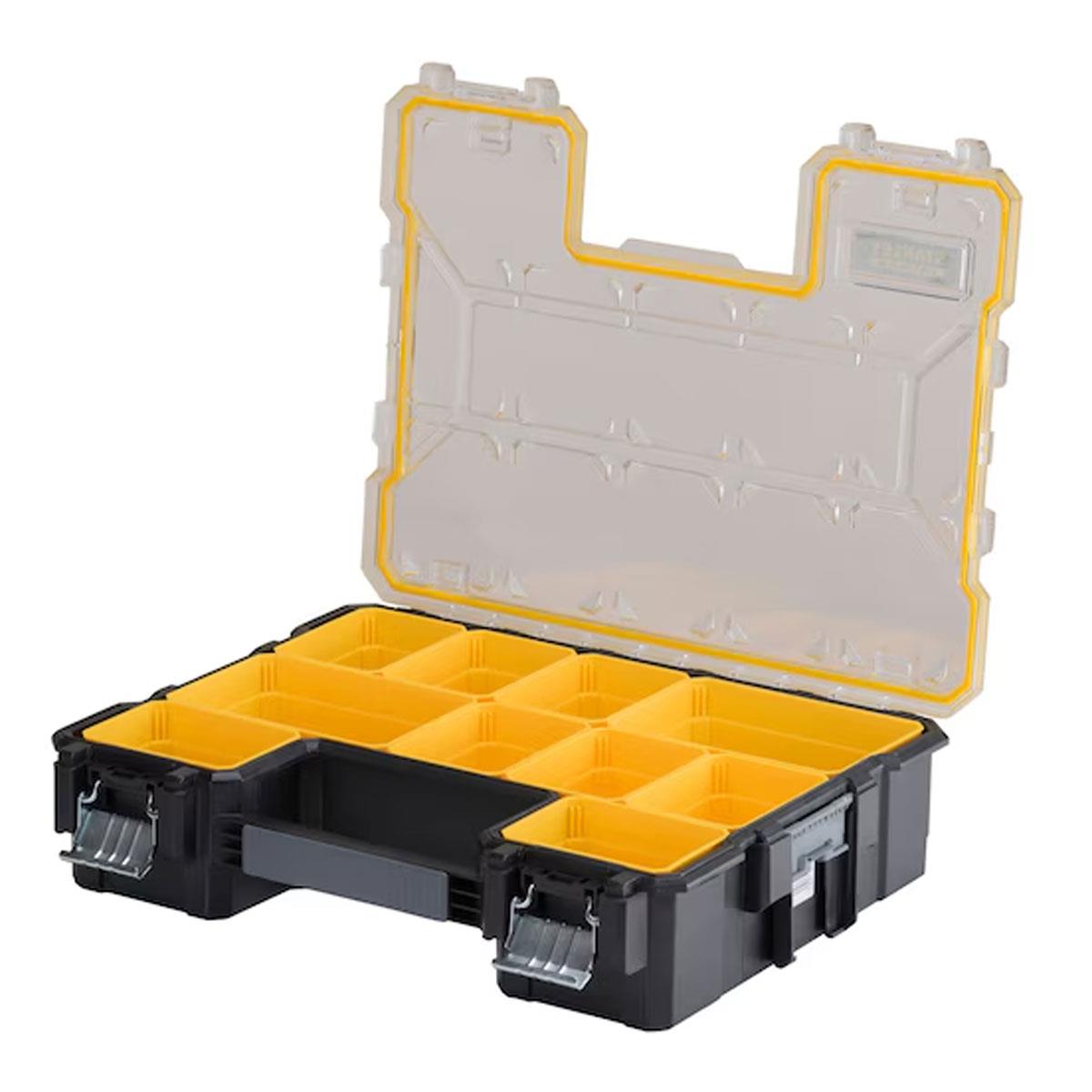 Stanley FATMAX 10 Compartment Deep Professional Organizer - 11.18L Removable Cups Metal Latches IP53