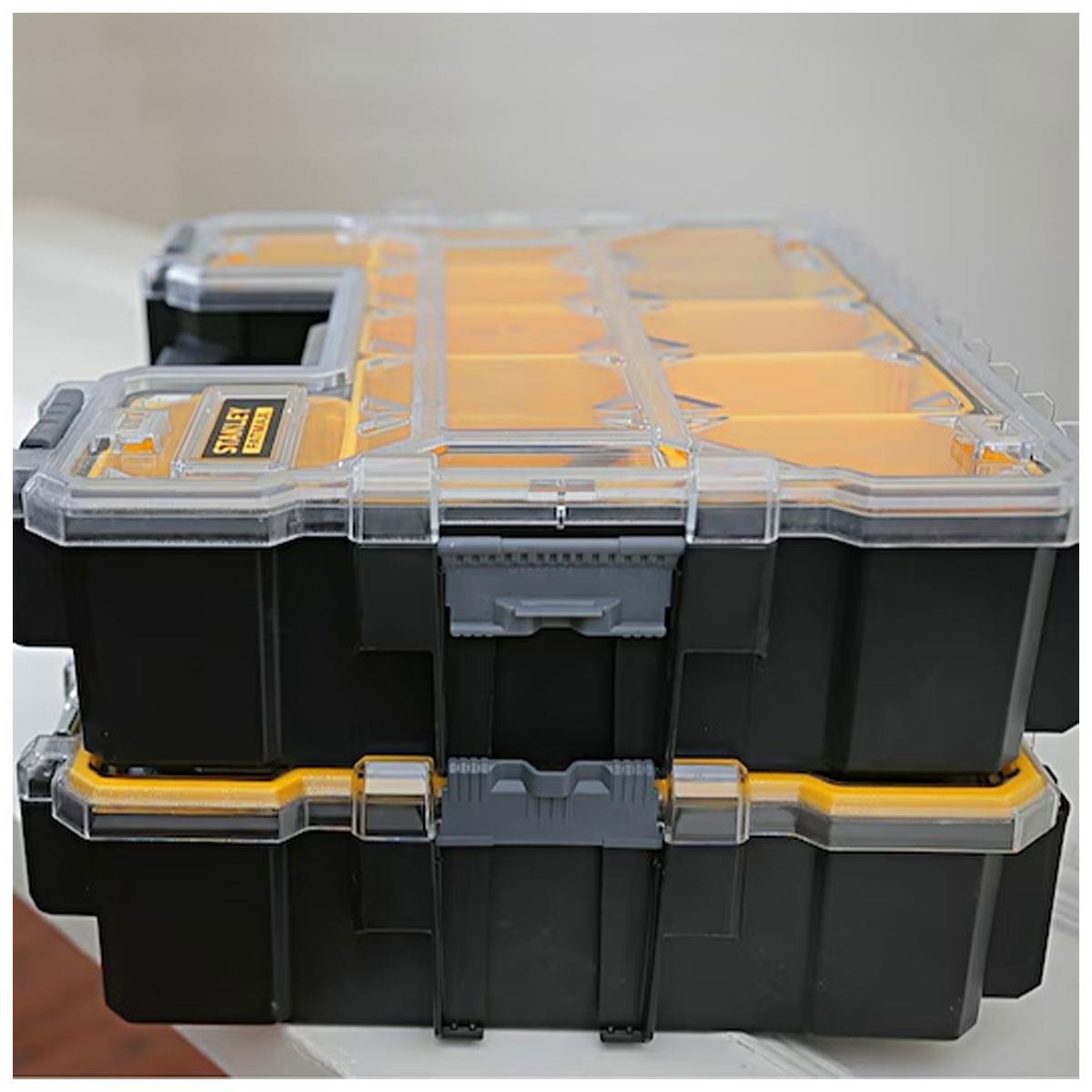 Stanley FATMAX 10 Compartment Deep Professional Organizer - 11.18L Removable Cups Metal Latches IP53 - Image 6
