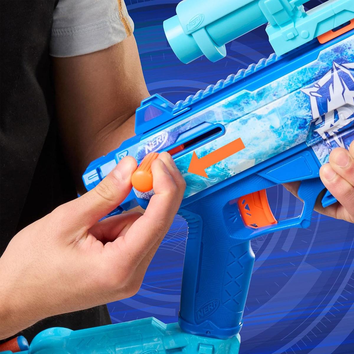 Nerf Loadout FrostFusion Blaster with 4 Interchangeable Attachments and 30 N1 Darts Blue - Image 7
