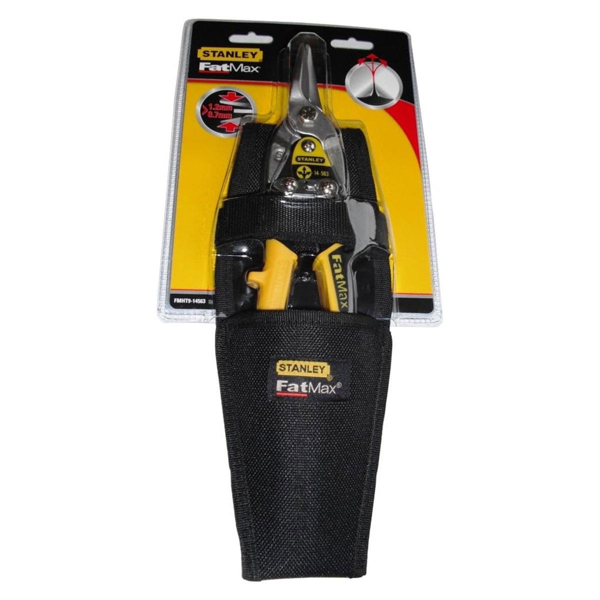 Stanley FatMax Straight Cut Aviation Snips 250mm - Black/Yellow Chrome Molybdenum Steel Holster - Image 4