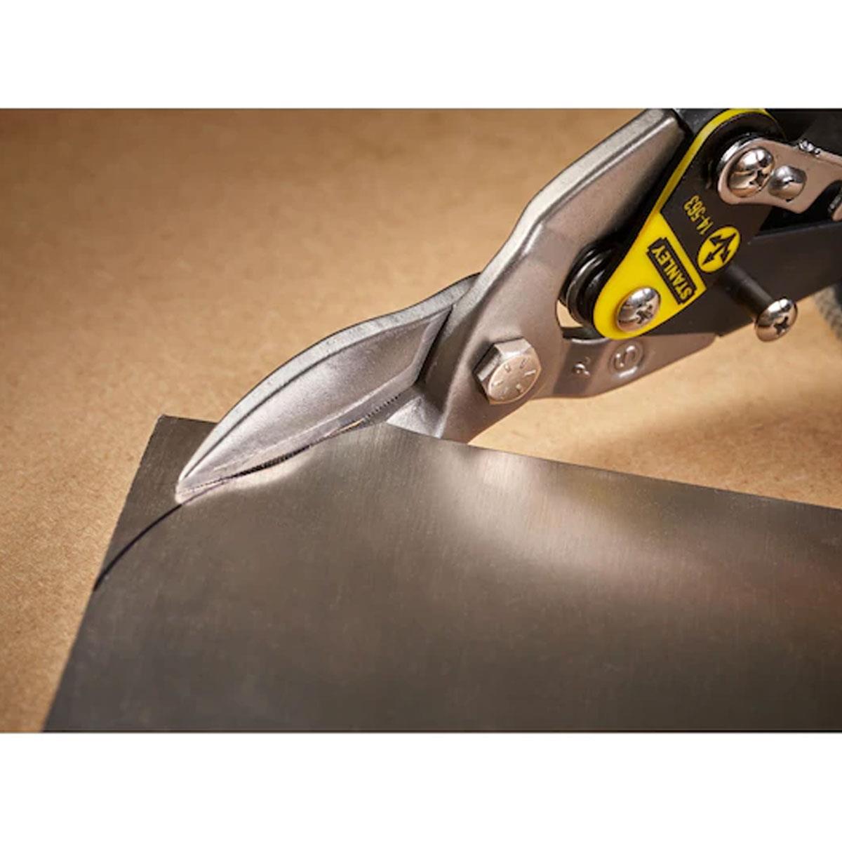 Stanley FatMax Straight Cut Aviation Snips 250mm - Black/Yellow Chrome Molybdenum Steel Holster - Image 7