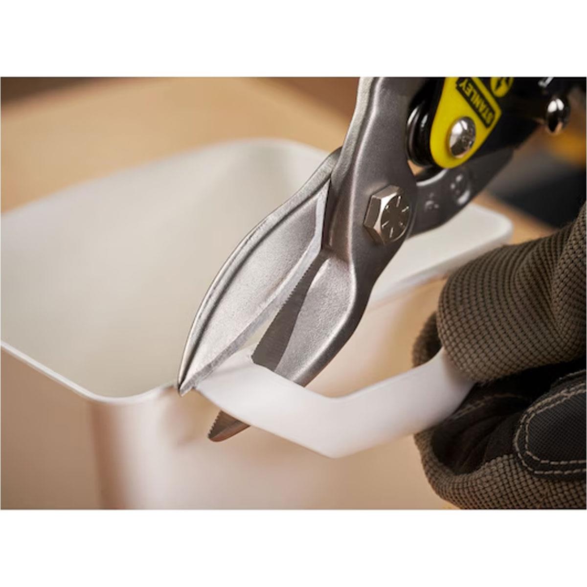 Stanley FatMax Straight Cut Aviation Snips 250mm - Black/Yellow Chrome Molybdenum Steel Holster - Image 8