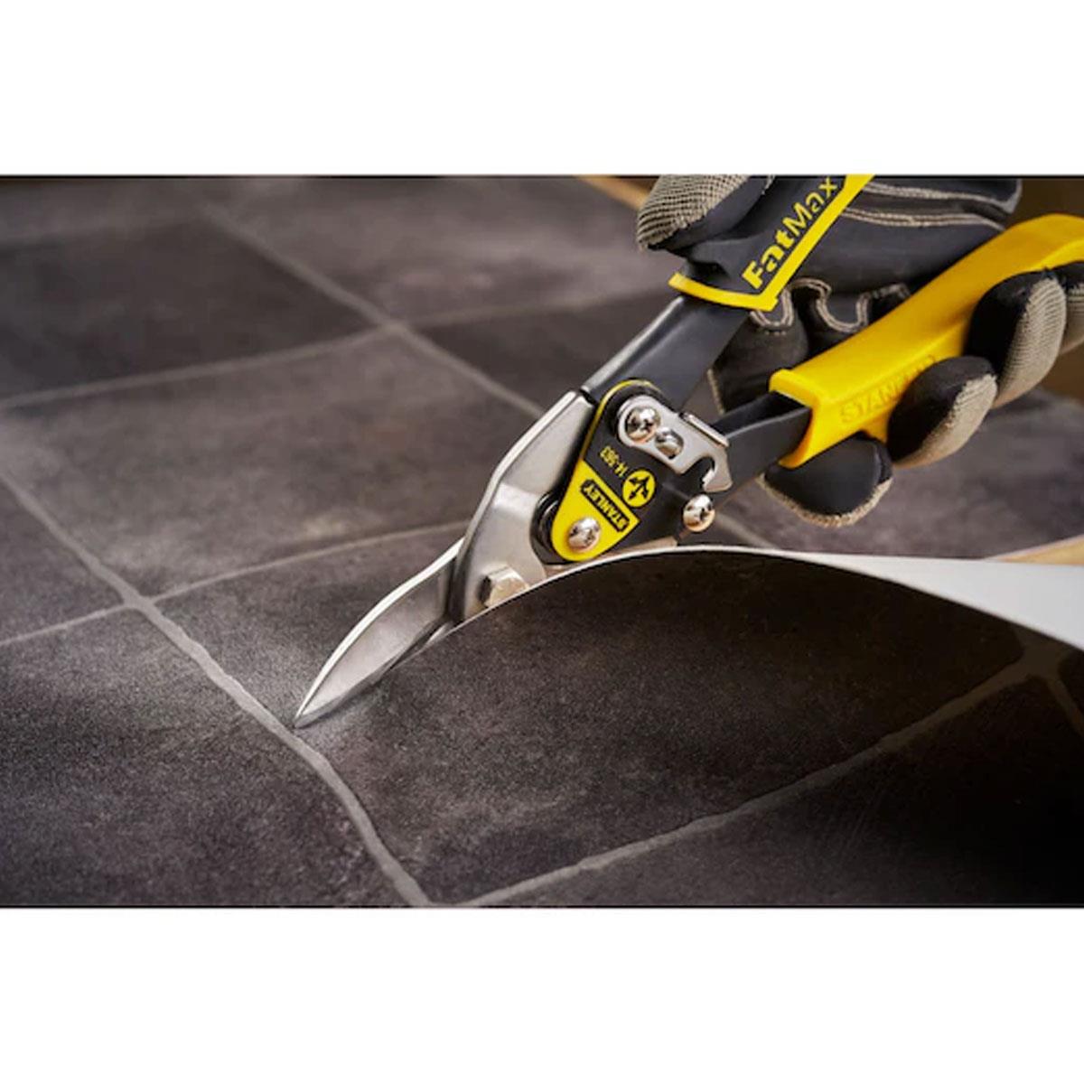 Stanley FatMax Straight Cut Aviation Snips 250mm - Black/Yellow Chrome Molybdenum Steel Holster - Image 9