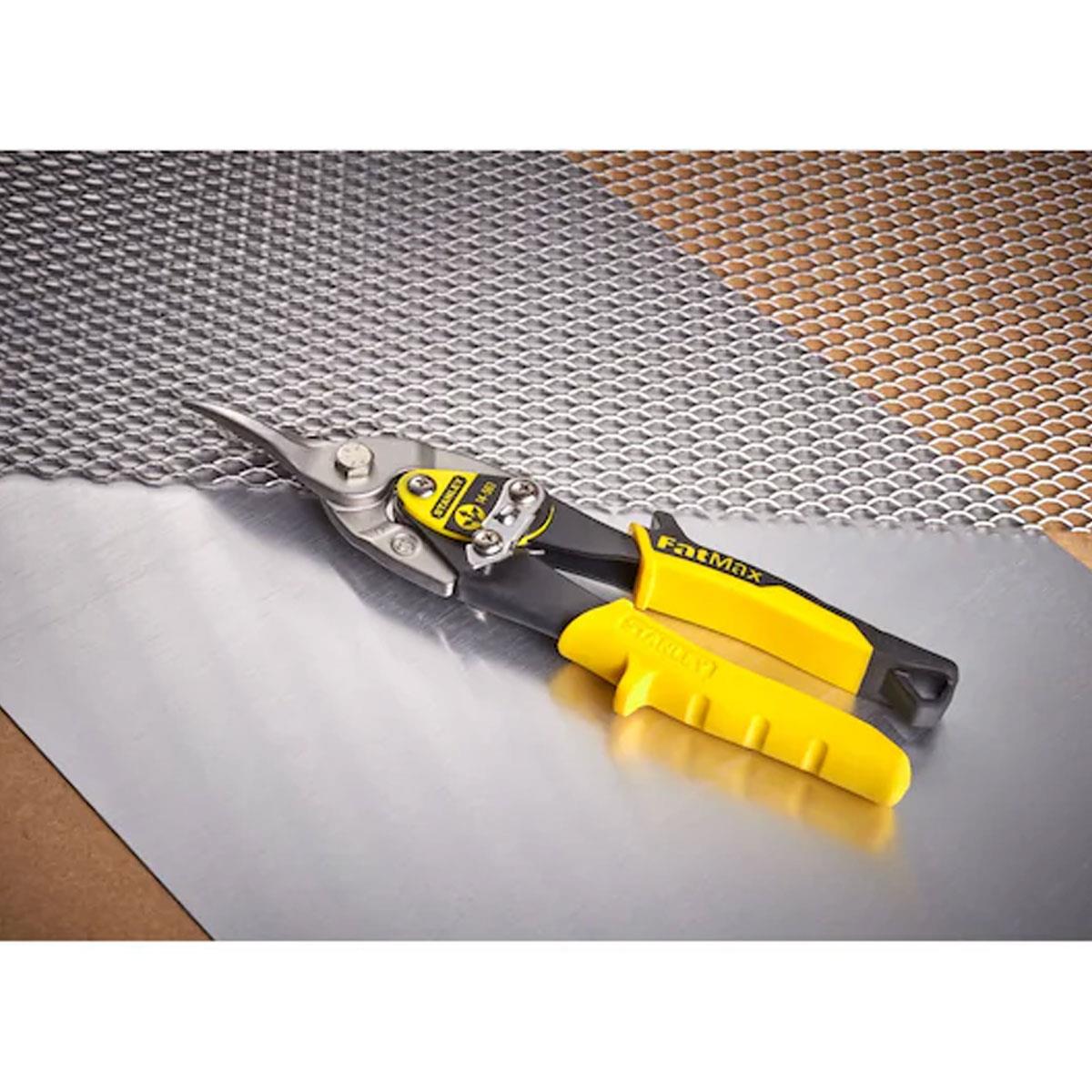 Stanley FatMax Straight Cut Aviation Snips 250mm - Black/Yellow Chrome Molybdenum Steel Holster - Image 10