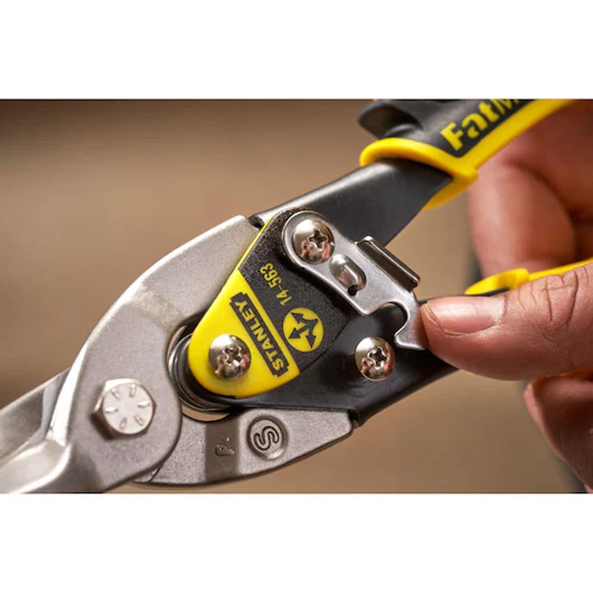 Stanley FatMax Straight Cut Aviation Snips 250mm - Black/Yellow Chrome Molybdenum Steel Holster - Image 11