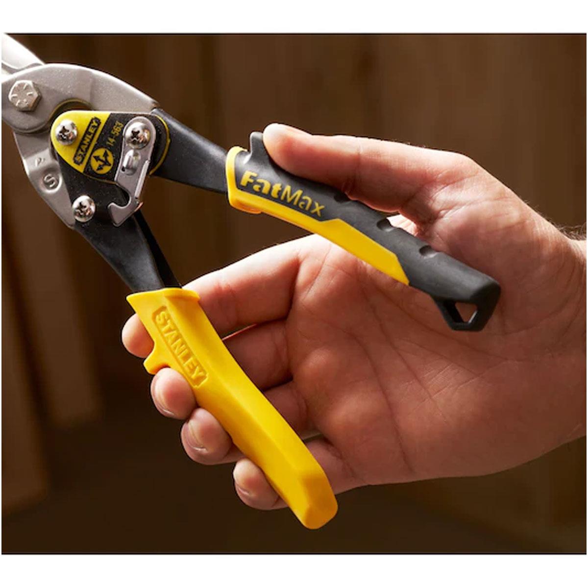 Stanley FatMax Straight Cut Aviation Snips 250mm - Black/Yellow Chrome Molybdenum Steel Holster - Image 12