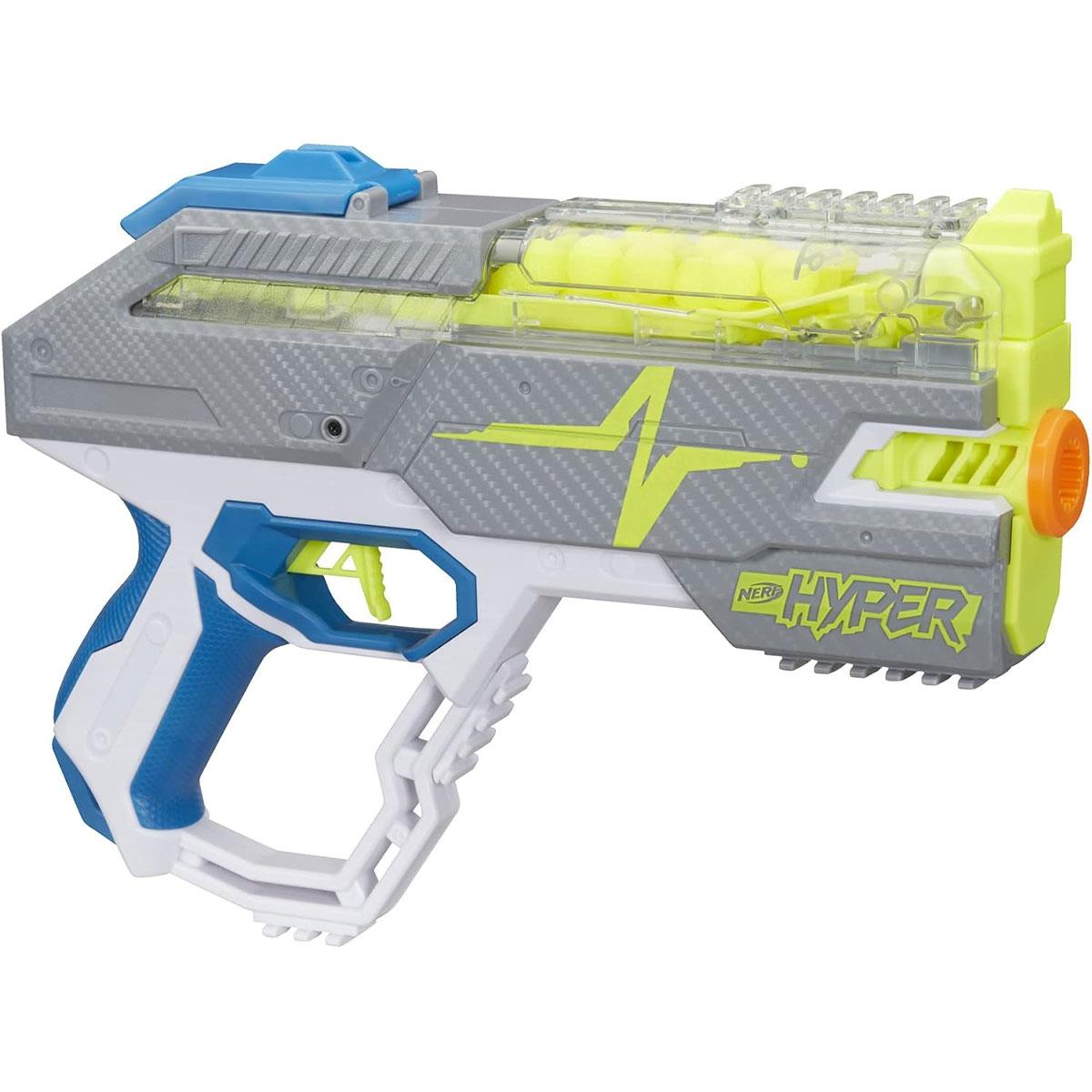Nerf Hyper Rush-40 Pump-Action Blaster 30 Hyper Rounds 110 FPS 40-Round Hopper Multicolor - Image 3