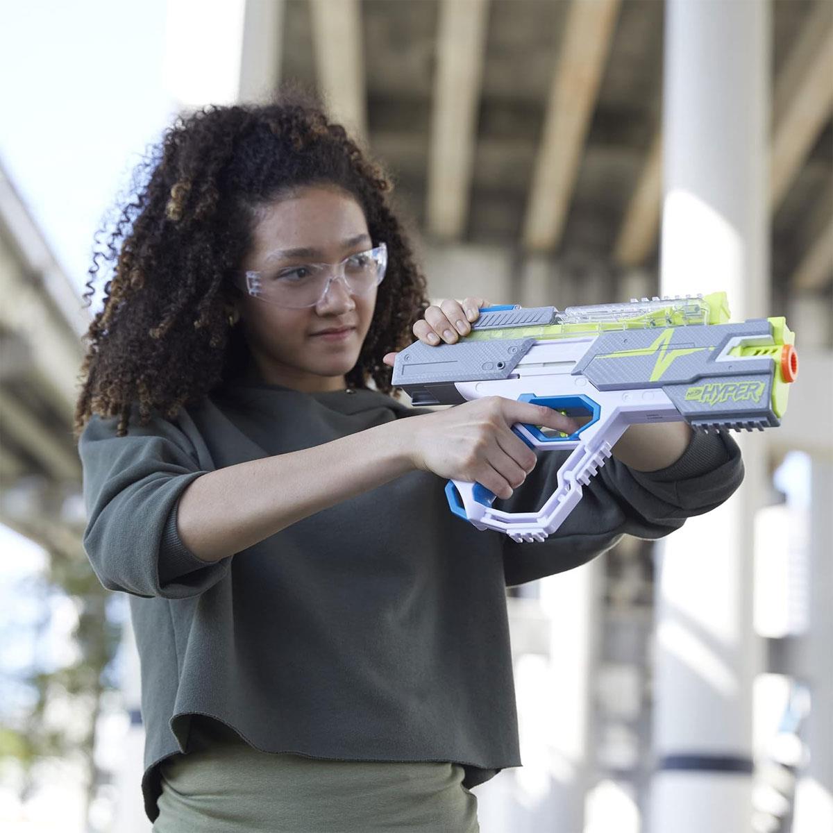 Nerf Hyper Rush-40 Pump-Action Blaster 30 Hyper Rounds 110 FPS 40-Round Hopper Multicolor - Image 9