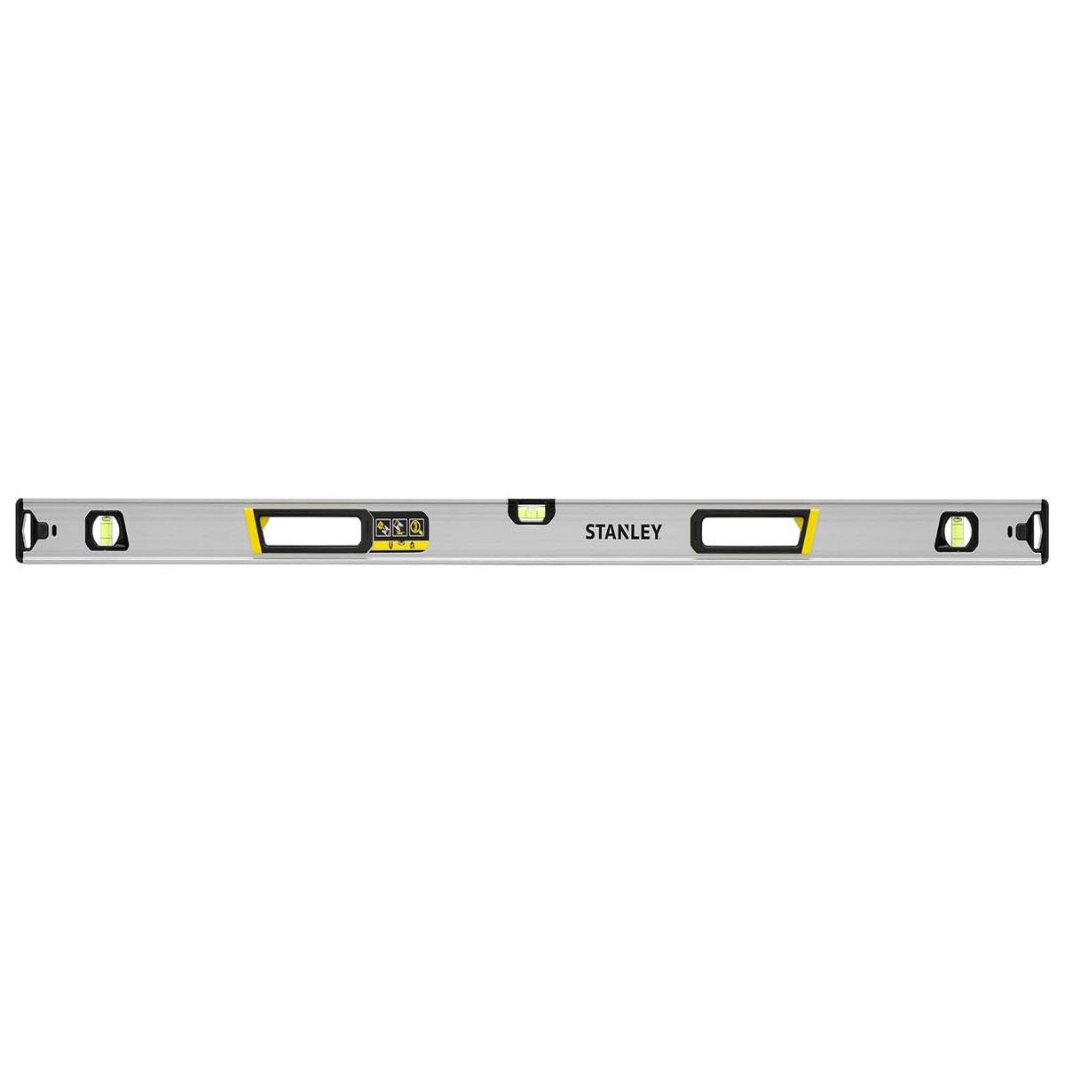 Stanley FATMAX XTREME Box Beam Spirit Level 1200mm - Aluminium 0.5mm/m Accuracy 3 Vials Removable End Caps