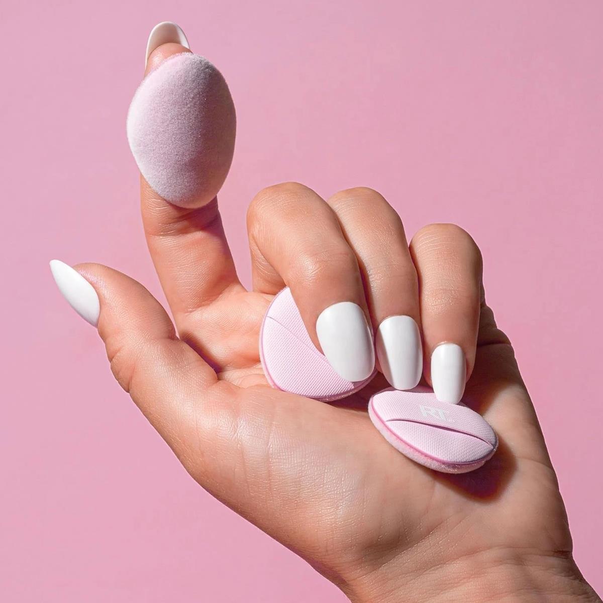 Real Techniques Mini Miracle Powder Puff Trio Makeup Sponges For Setting And Baking Pink - Image 3