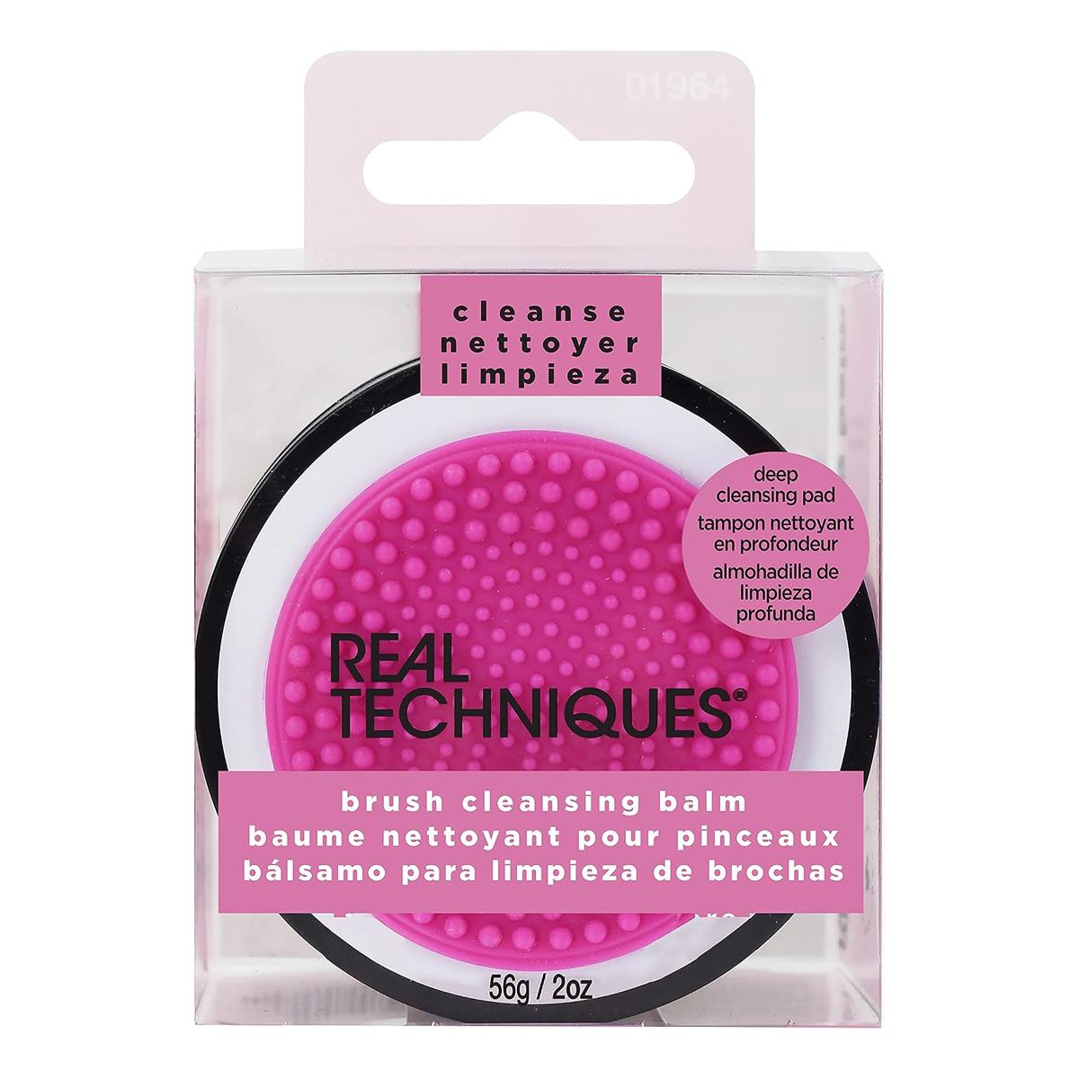 Real Techniques Brush Cleansing Balm And Cleaning Mat Silicone Makeup Brush Cleaner Mess-Free Swirl And Rinse