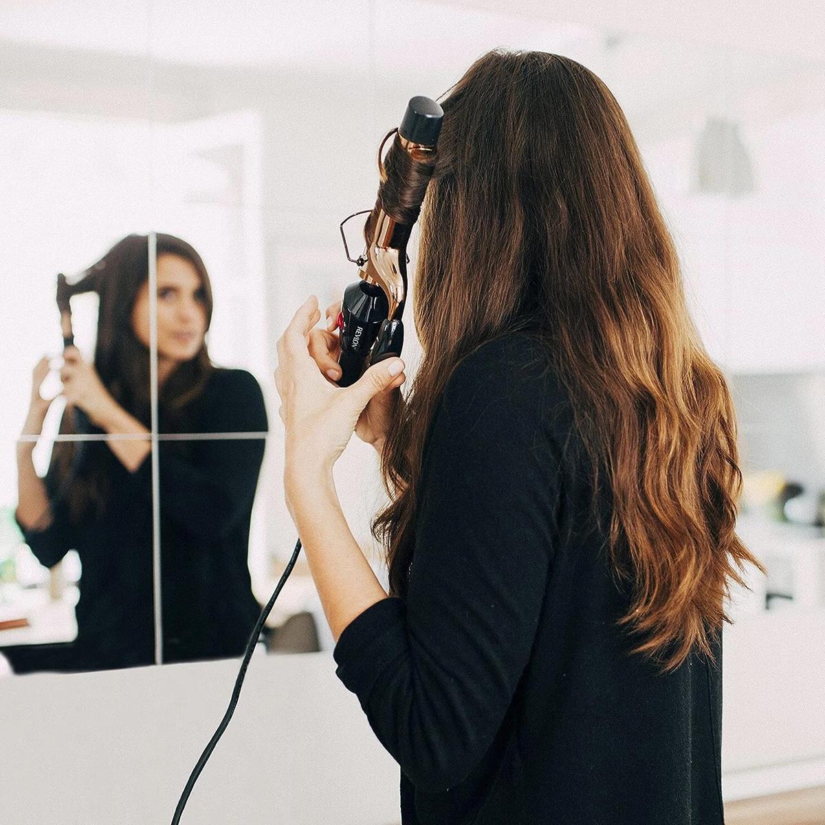 Revlon Salon Curling Iron 32mm Rose Gold Ceramic Barrel 200°C 20 Heat Settings Cool Tip Swivel Cord - Image 3
