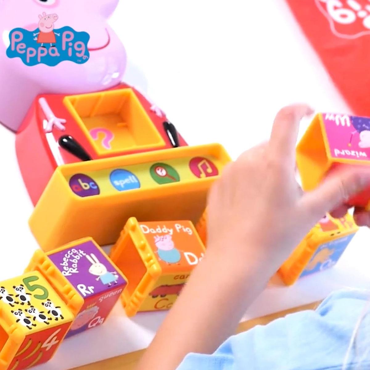 Peppa Pig Phonic Alphabet Toy - Interactive ABC Letter & Number Learning Cubes Multicolor 8-Piece Set Ages 3+ - Image 2