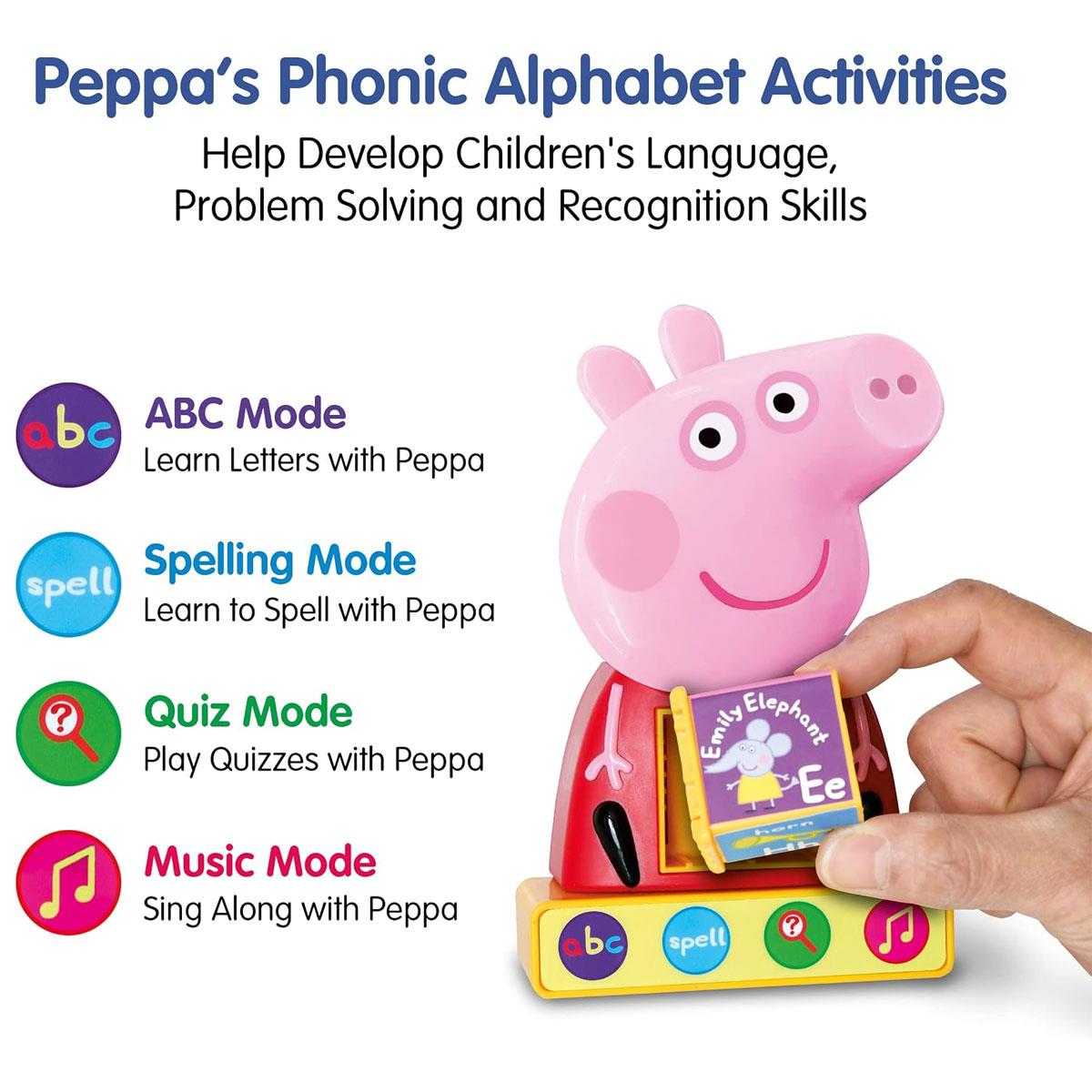 Peppa Pig Phonic Alphabet Toy - Interactive ABC Letter & Number Learning Cubes Multicolor 8-Piece Set Ages 3+ - Image 4