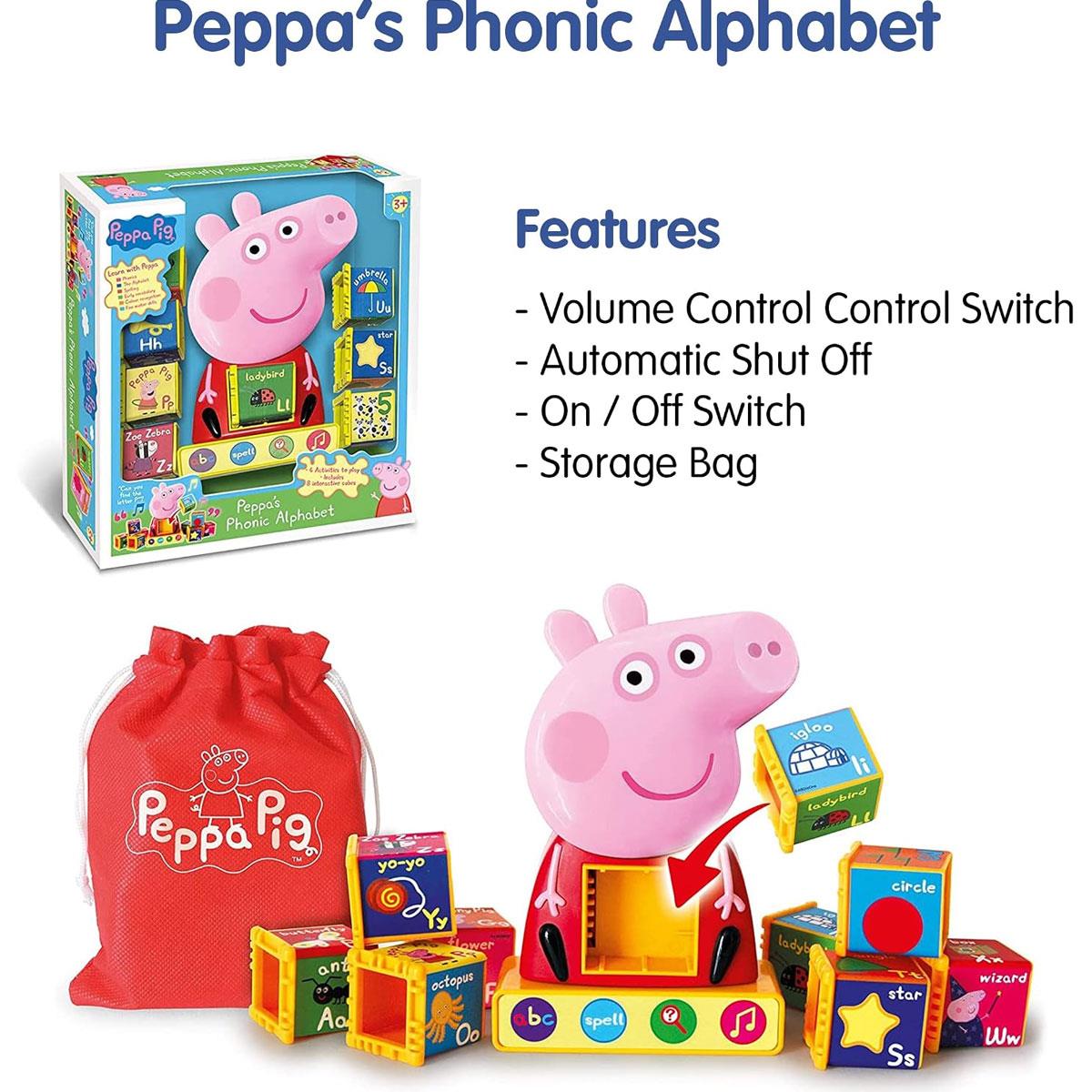Peppa Pig Phonic Alphabet Toy - Interactive ABC Letter & Number Learning Cubes Multicolor 8-Piece Set Ages 3+ - Image 5