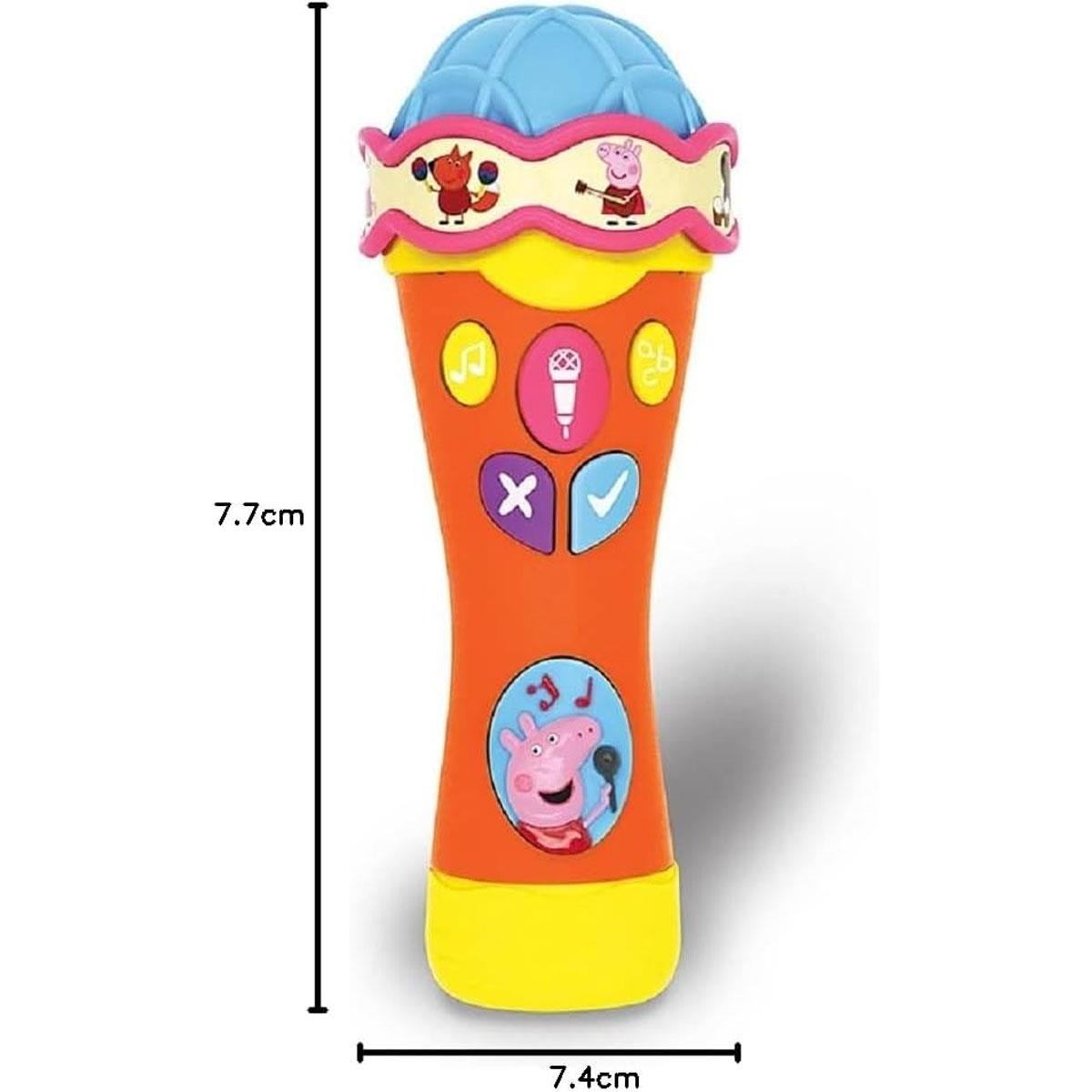 Peppa Pig Sing & Learn Microphone Electronic Toy Multicolor 7 Songs Quiz Mode Voice Amplifier Ages 2+ - Image 3