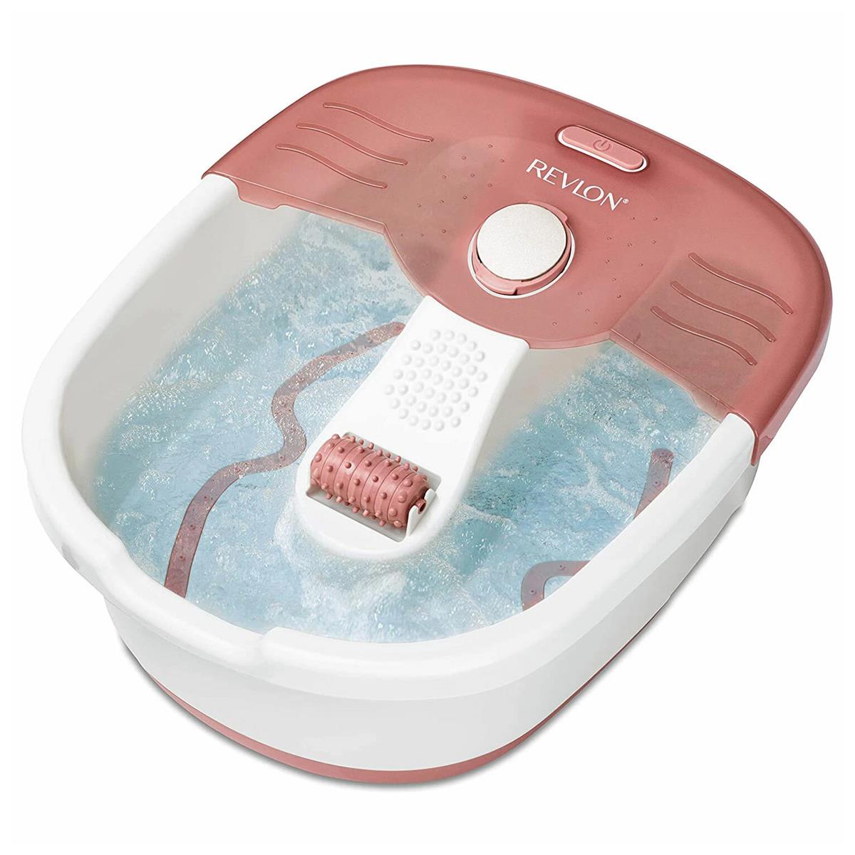 Revlon PediPrep Foot Spa Bubble Massage Pedicure Set Mechanical Roller Pumice Stone And 9 Piece Pedicure Kit Pink - Image 2