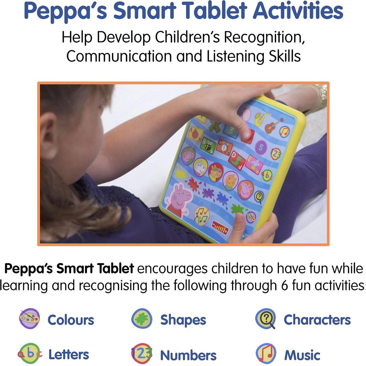 Peppa Pig Smart Tablet Interactive Learning Toy 6 Activities Touch-Sensitive Multicolor 2+ Years - Image 4