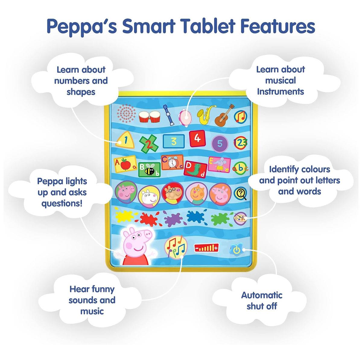 Peppa Pig Smart Tablet Interactive Learning Toy 6 Activities Touch-Sensitive Multicolor 2+ Years - Image 5